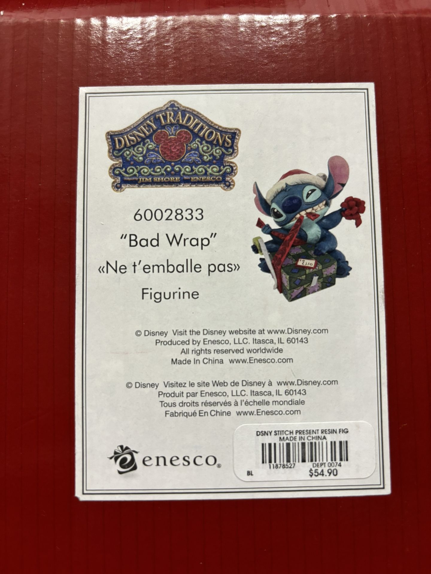 Disney Traditions Lilo & Stitch ‘BAD WRAP’ Stitch By Jim Shore (contact info removed) NWOB