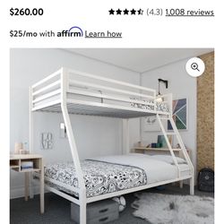 Mainstays Bunk bed twin Over Full