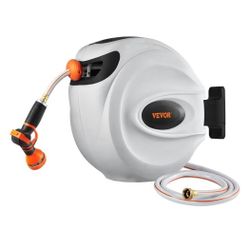 65 FT Retractable Garden Hose Reel Wall Mount – Like New