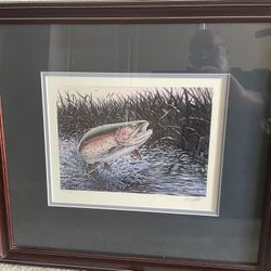Interceptor Rainbow Trout Limited Edition Print By Vic Erickson