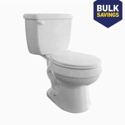 AquaSource Colby White WaterSense Round Standard Height 2-Piece Toilet 12-in Rough-In Size AquaSource Colby White WaterSense Round Standard Height 2-Piece Toilet 12-in Rough-In Size
