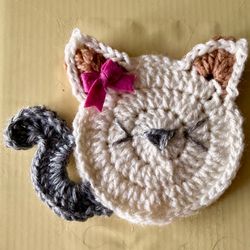 Brand new, Crocheted, Cat Coaster