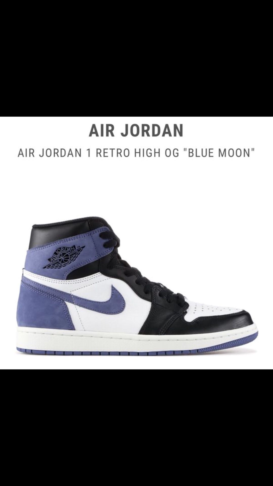 Jordan 1 Blue Moon Size 9