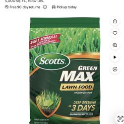 Scotts Green Max Lawn Food, Fertilizer Plus Iron Supplement, 5,000 sq. ft., 16.67 lbs.