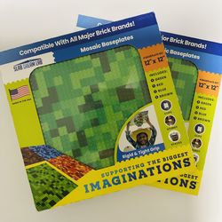 BRAND NEW - 2 Sets - Mosaic Baseplates - Slab Dream Lab For Major Brick Brands