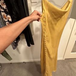 NWT Zara Silky Satin Cocktail Dress Button Detail