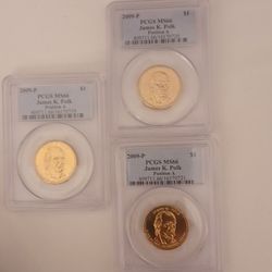 2009 P James K Polk  Position A Presidential Dollars 3 To Choose From