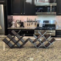 2 Modern Wine Rack 8 Bottle