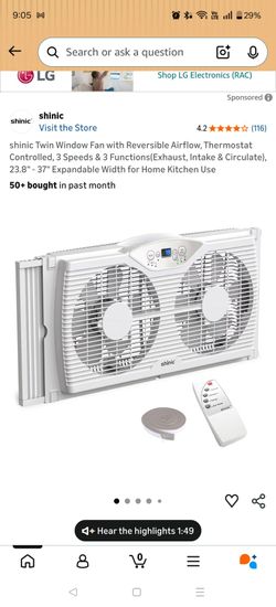 Window Fan with Riversable air flow