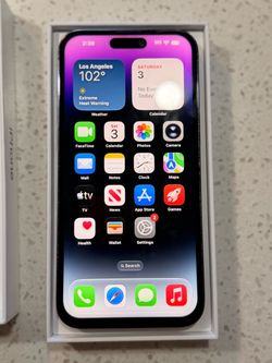 iPhone 14 Pro Max in Space Black, 256GB storage, Factory Unlocked for any carrier.