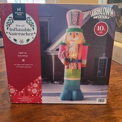 Inflateable Airblown 10ft Nutcracker. Christmas Outdoor Decor. NEW