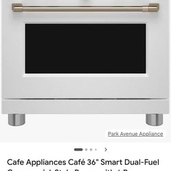 4,246.86 Cafe 36 in. 5.75 cu. ft. Smart 6 Burner Dual Fuel Range with Convection in Matte White