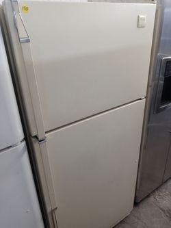 Whirlpool almond top freezer refrigerator - Free delivery