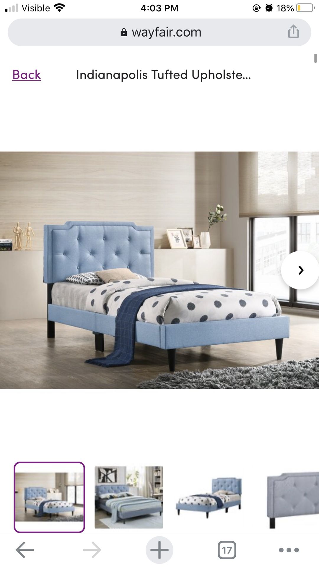Wayfair tufted twin bed frame