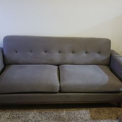 Clean Gray Long Couch $130 Cash Firm 