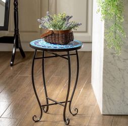 Set of 2 Mosaic Patio stands end tables