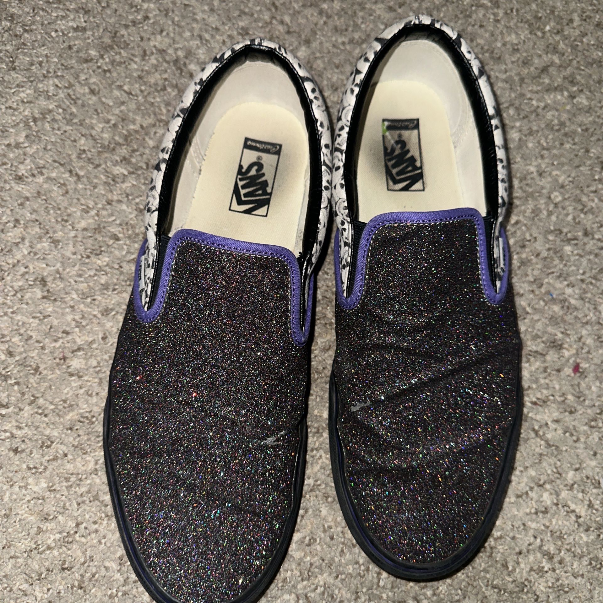 Purple And Black Skull Vans