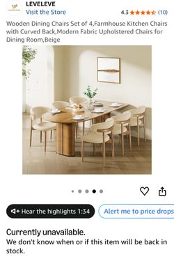 Dining table chairs NEW