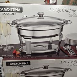 Travolta Gourmet 4.2 Qt. Chafing DISH. Stainless Steel