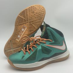 Nike LeBron 10 Miami Dolphins 2013 541100-302 Men’s Size 9 *No Insoles 