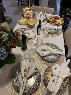 Mediterranean - Imported Ceramic plate Set (8 Pieces)