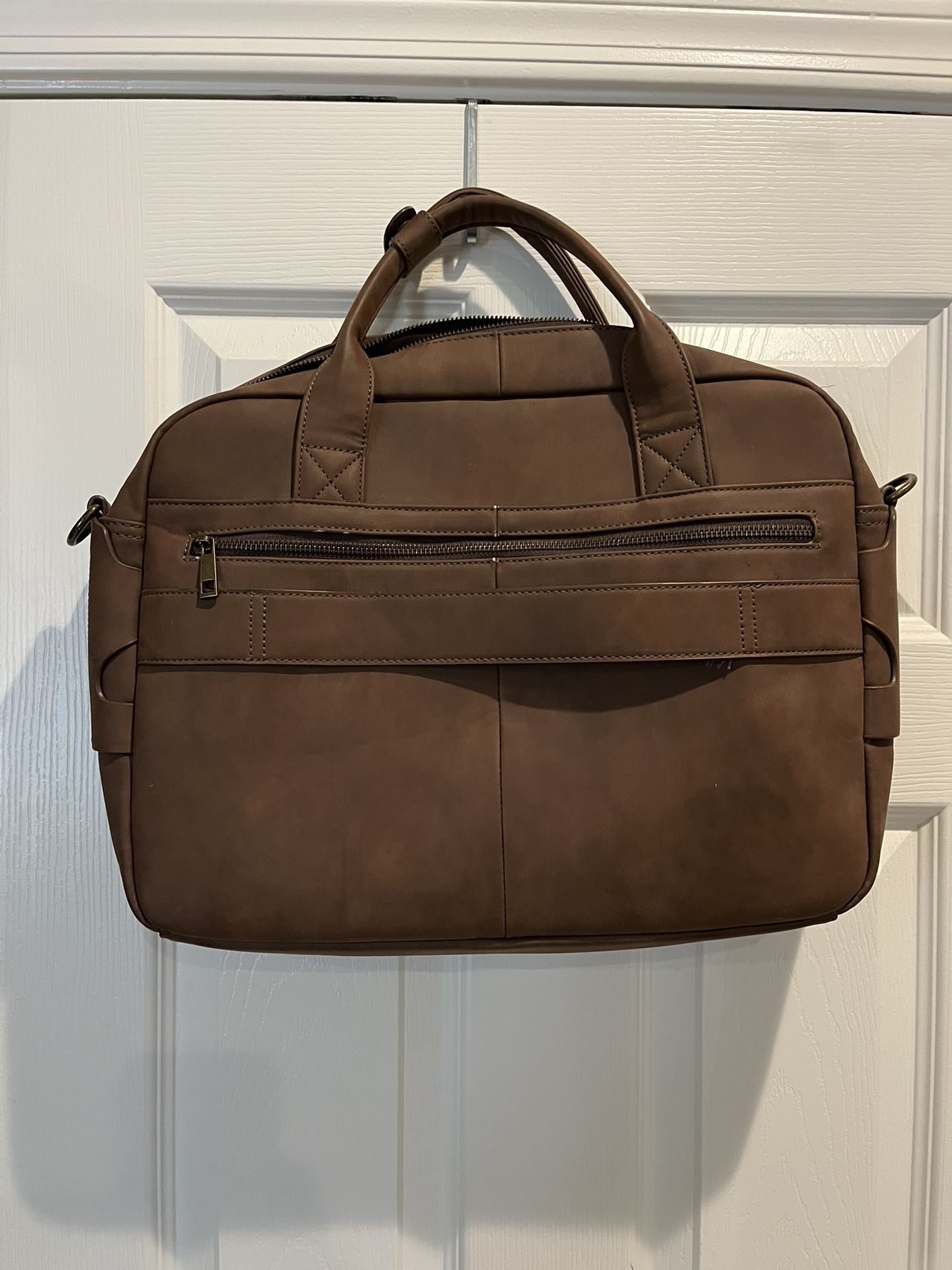 Brown Brushed Leather Briefcase