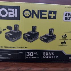 Ryobi Batteries With Charger.  Brand New 