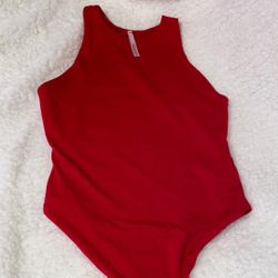red bodysuit