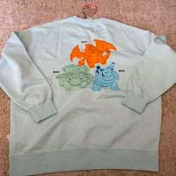 Brand New Puma Pokémon Crew Neck Sweater Size XL In Adults, Not Charizard, Pikachu