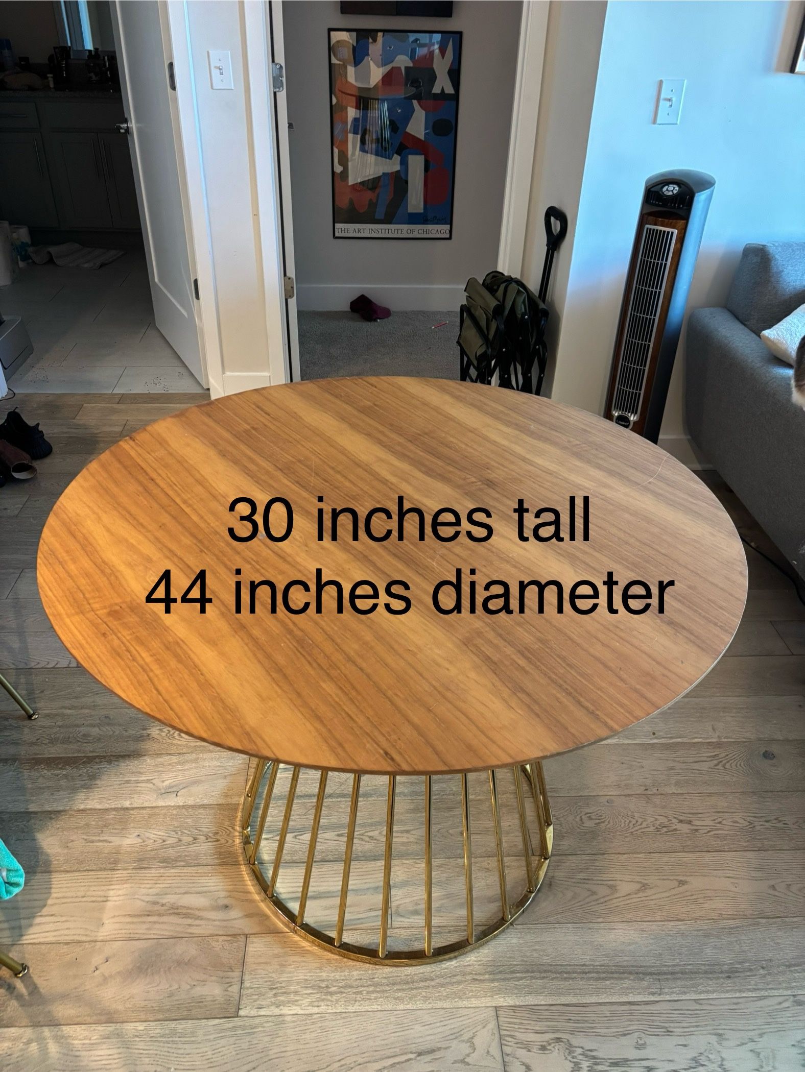 Gold & Brown Dining Table