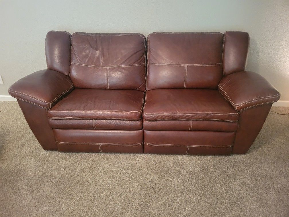 Leather Sofa And Recliner