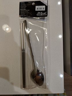 Metal chopsticks and spoon set
