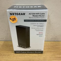 NETGEAR AC1200 WiFi CABLE MODEM ROUTER 802.11ac DUEL BAND GIGABIT.