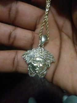 14kt gold chain charm an earrings