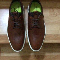 Ecco CS20 Hybrid Leather Perforated Tie Oxford Size 9-9.5