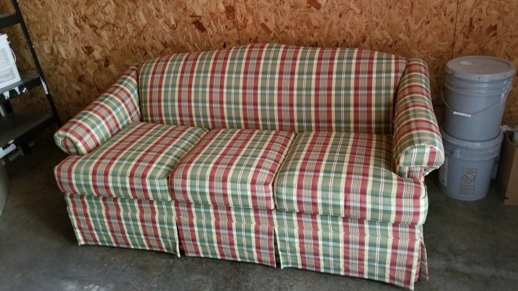 Sleeper sofa and matching recliner by Clayton Marcus
