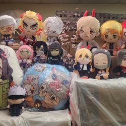 2 For $25 Anime Plush Demon Slayer, Naruto, Chainsaw Man
