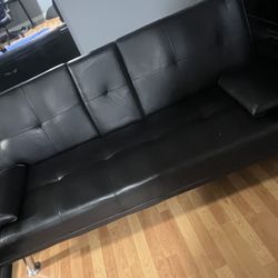 Futon,Full Size, Minimal Use, Black. 