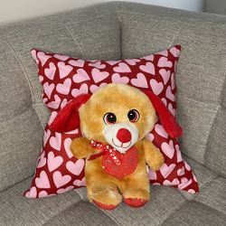 Valentines Day TEDDY and PILLOW CUSTOM MADE
