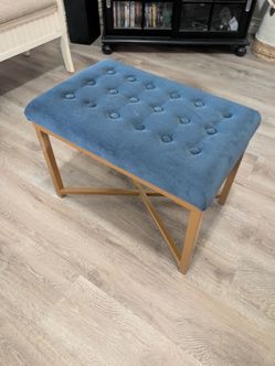 Velvet Ottoman Bench