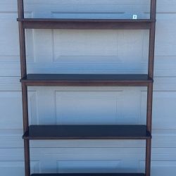 Heidi Tall Bookshelf, Wide 33", Walnut, Scandinavian Modular Shelving Unit, New
