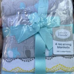 Luvable Friends 4 Receiving Blankets