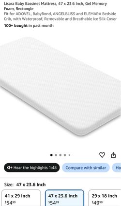 Gel Memory foam baby mattress