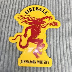 Fireball Cinnamon Whisky Metal Tin Sign Man Cave  