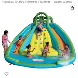 Little Tykes Double Dual Waterslide Inflatable Bounce House