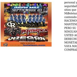 Jaripeo Sept 3 Corona De Rey $60