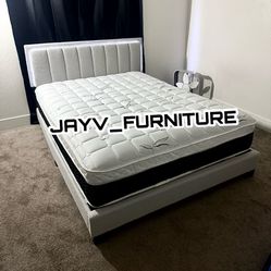 New Queen Bed Frame With Mattress 