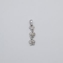 Three butterfly Pendant silver