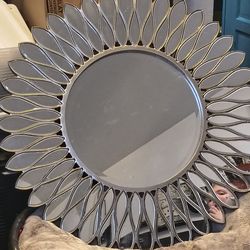 32 by 37 Mirror flower style