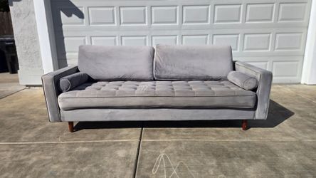 Free Delivery// Velvet Mid-Century Modern Sofa